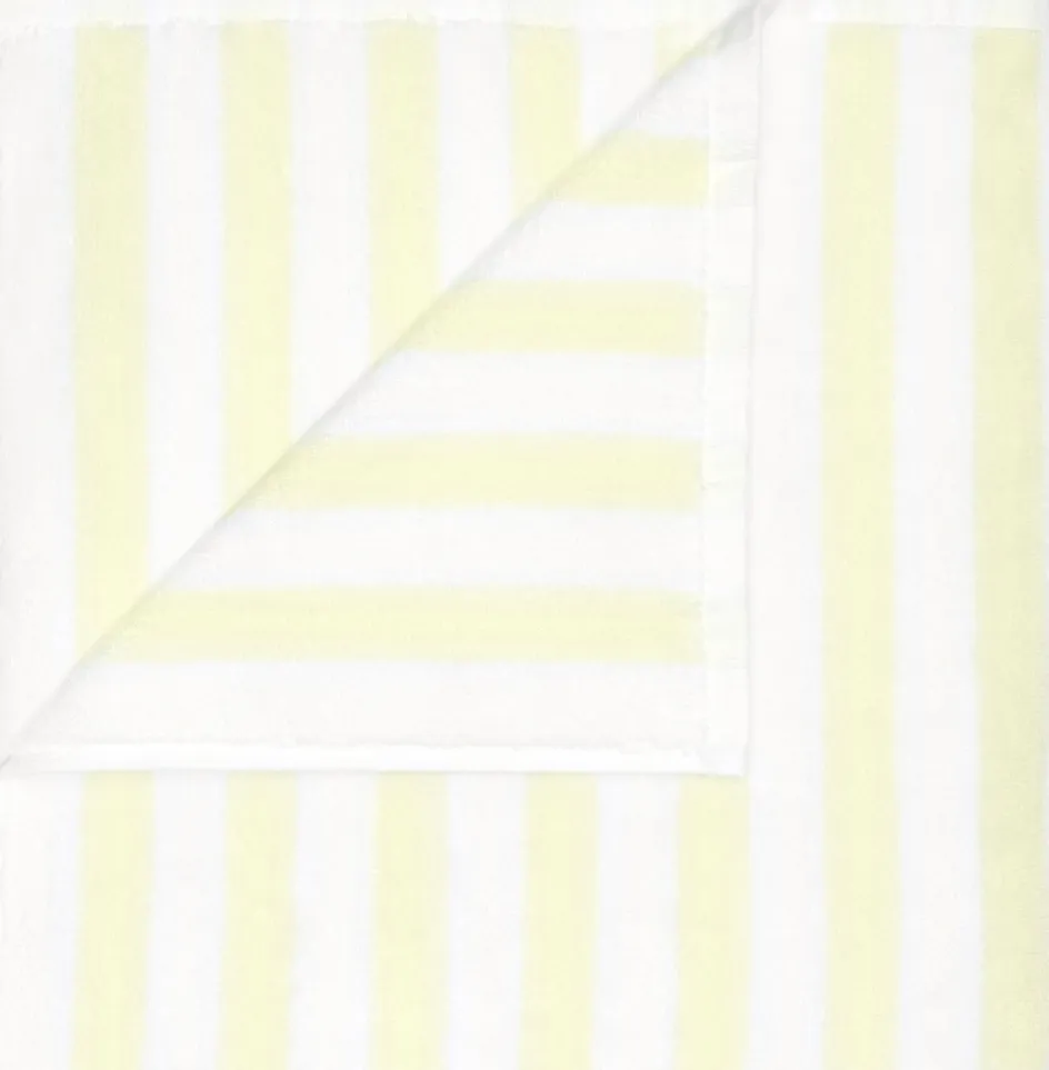 Clearance Blomus ARTO Badehåndklæde Tykke Striber 70x140 cm, Hvid/Transparent Yellow