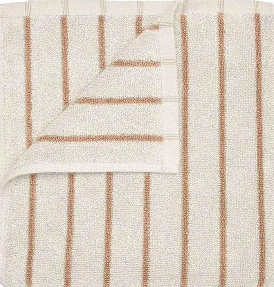 Outlet Blomus ARTO Gæstehåndklæde 30x50 cm, Moonbeam/Amber Brown