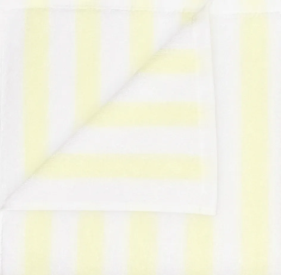 Clearance Blomus ARTO Håndklæde Tykke Striber 50x100 cm, Hvid/Transparent Yellow