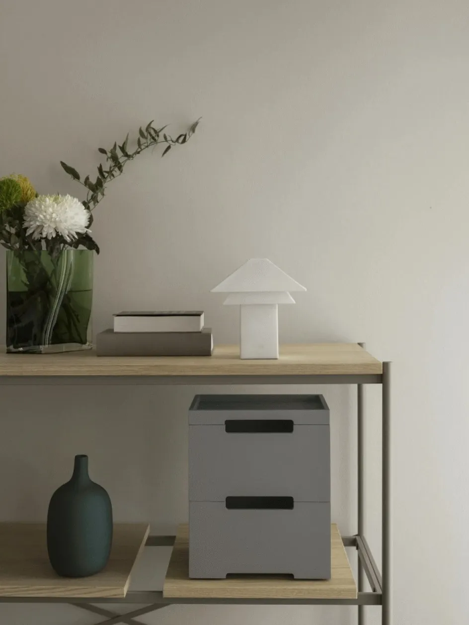 New Blomus KASANE Opbevaringskasse M 25x39 cm, Mourning Dove