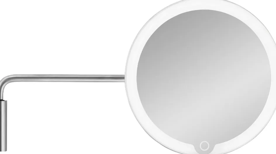 Clearance Blomus MODO Kosmetikspejl m. Vægbeslag LED, Poleret Rustfrit Stål