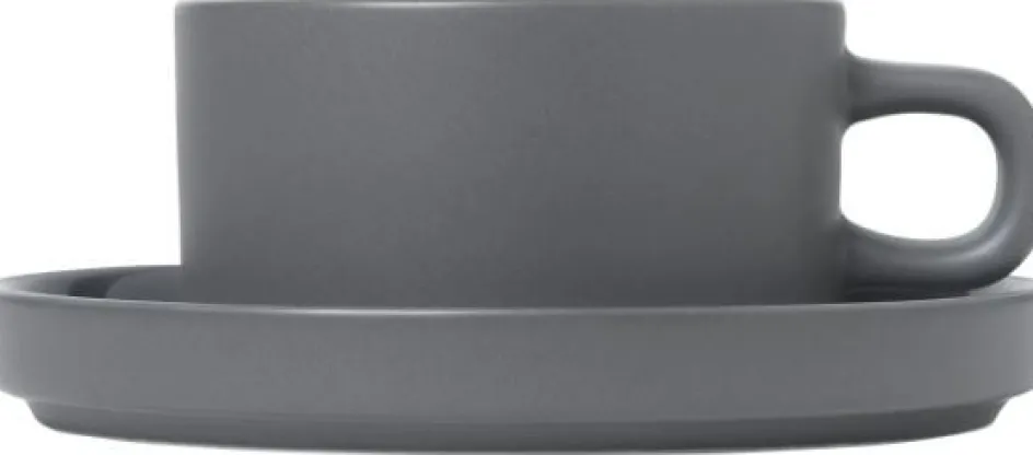 Blomus PILAR Tekop m. Underkop 2 stk 17 cl, Pewter