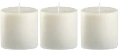 Blomus Stearinlys|Led Stearinlys > VALOA Summer Refill Stearinlys 3 stk. H6 cm, Hvid