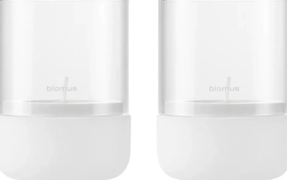 Clearance Blomus CALMA Fyrfadsstage H, Lily White