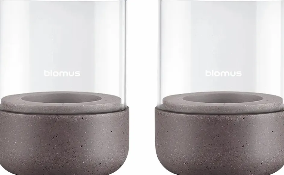 New Blomus CALMA Lanterne 2 stk. H9 cm, Cedertræ