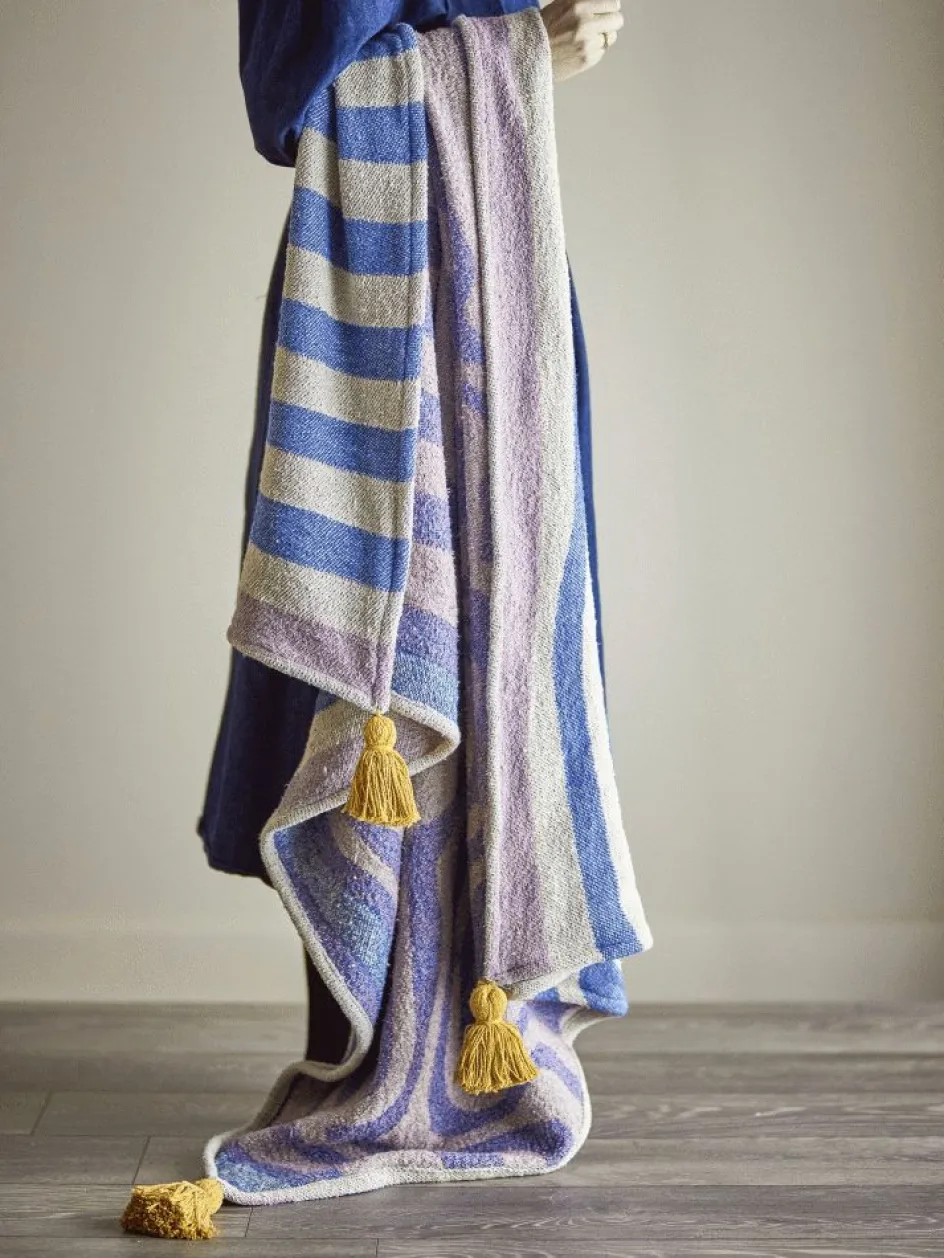 Sale Bloomingville Arlie Plaid 130x160 cm, Blå