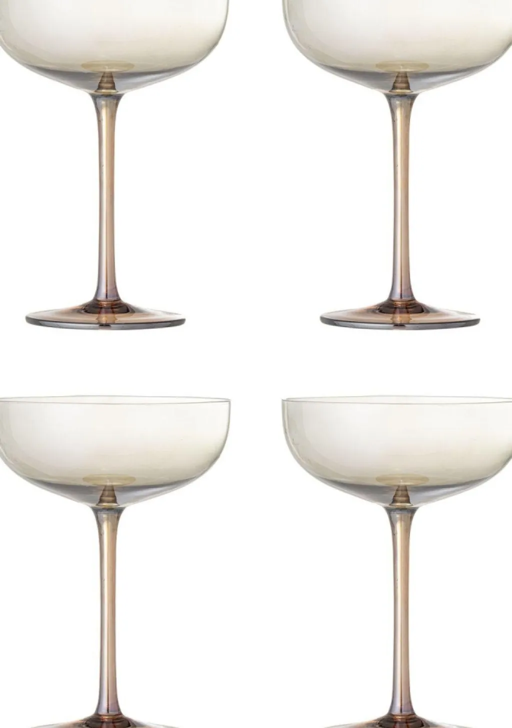 Bloomingville Drinksglas|Drinksglas > Aston Cocktailglas 4 stk. 32,5 cl, Bronze