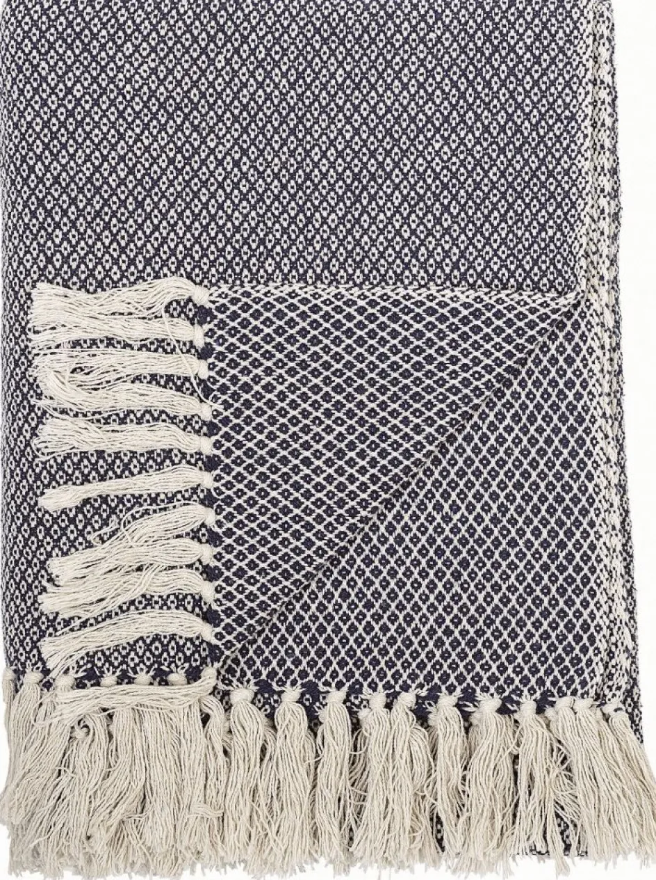 Clearance Bloomingville Barry Plaid 130x160 cm, Blå