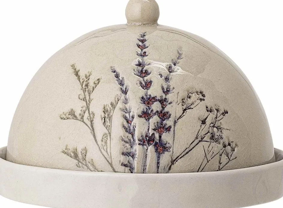 Best Bloomingville Bea Smørboks 15 cm, Rund, Natur