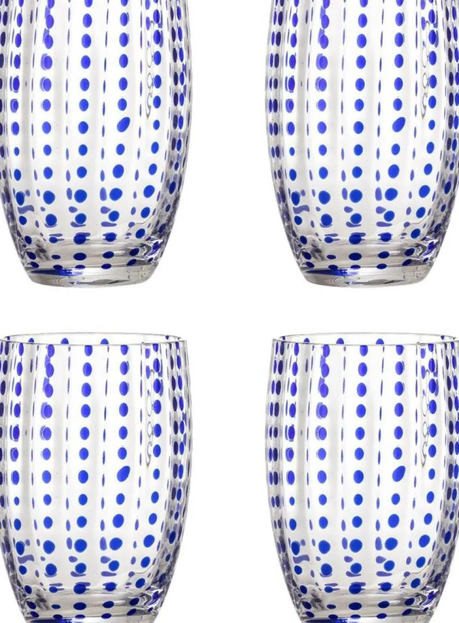 Outlet Bloomingville Brinley Drikkeglas 4 stk. 35 cl, Blå