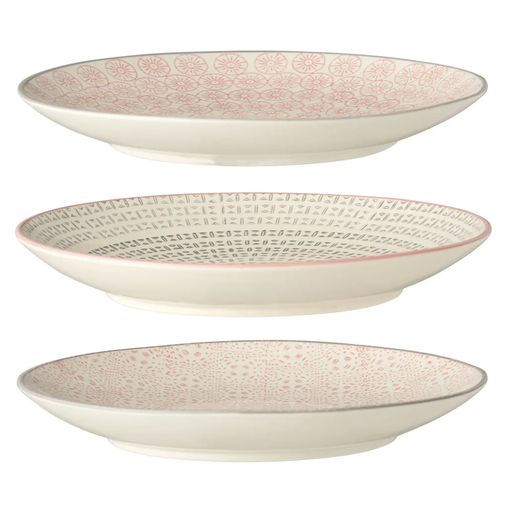 Cécile Tallerken 3 stk. 20 cm, Stentøj Frokosttallerkener|Tallerkensæt