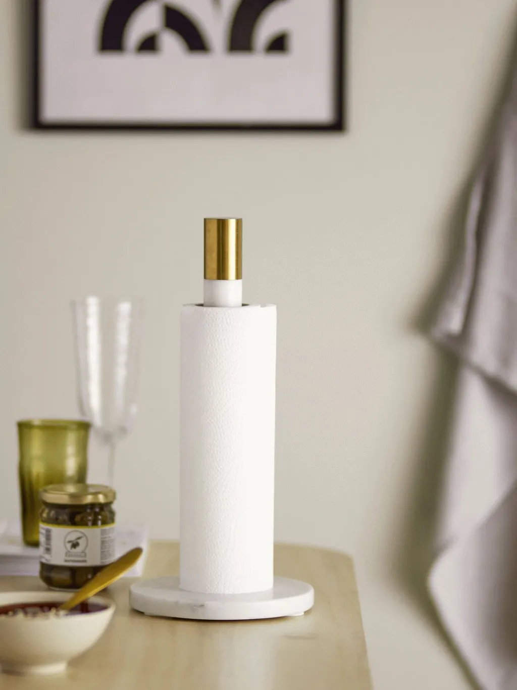 Bloomingville Køkkenrulleholdere > Emira Køkkenrulleholder H32 cm, Hvid