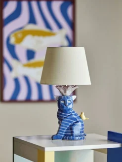Hot Bloomingville Eri Bordlampe H40 cm, Blå