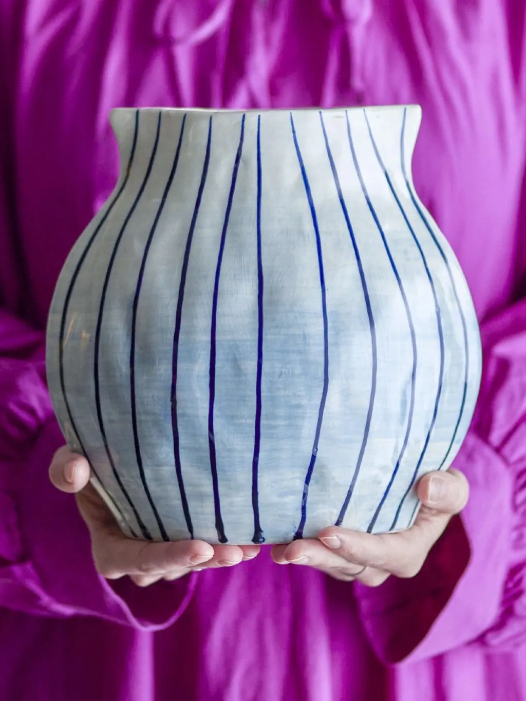 Bloomingville Stue|Vaser > Esra Vase H22 cm, Blå
