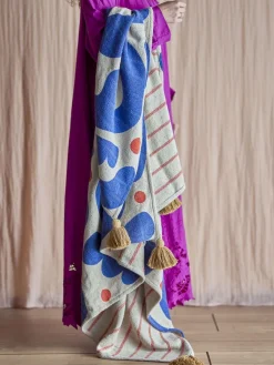 Sale Eviaya Plaid 130x160 cm, Blå Plaider Og Tæpper