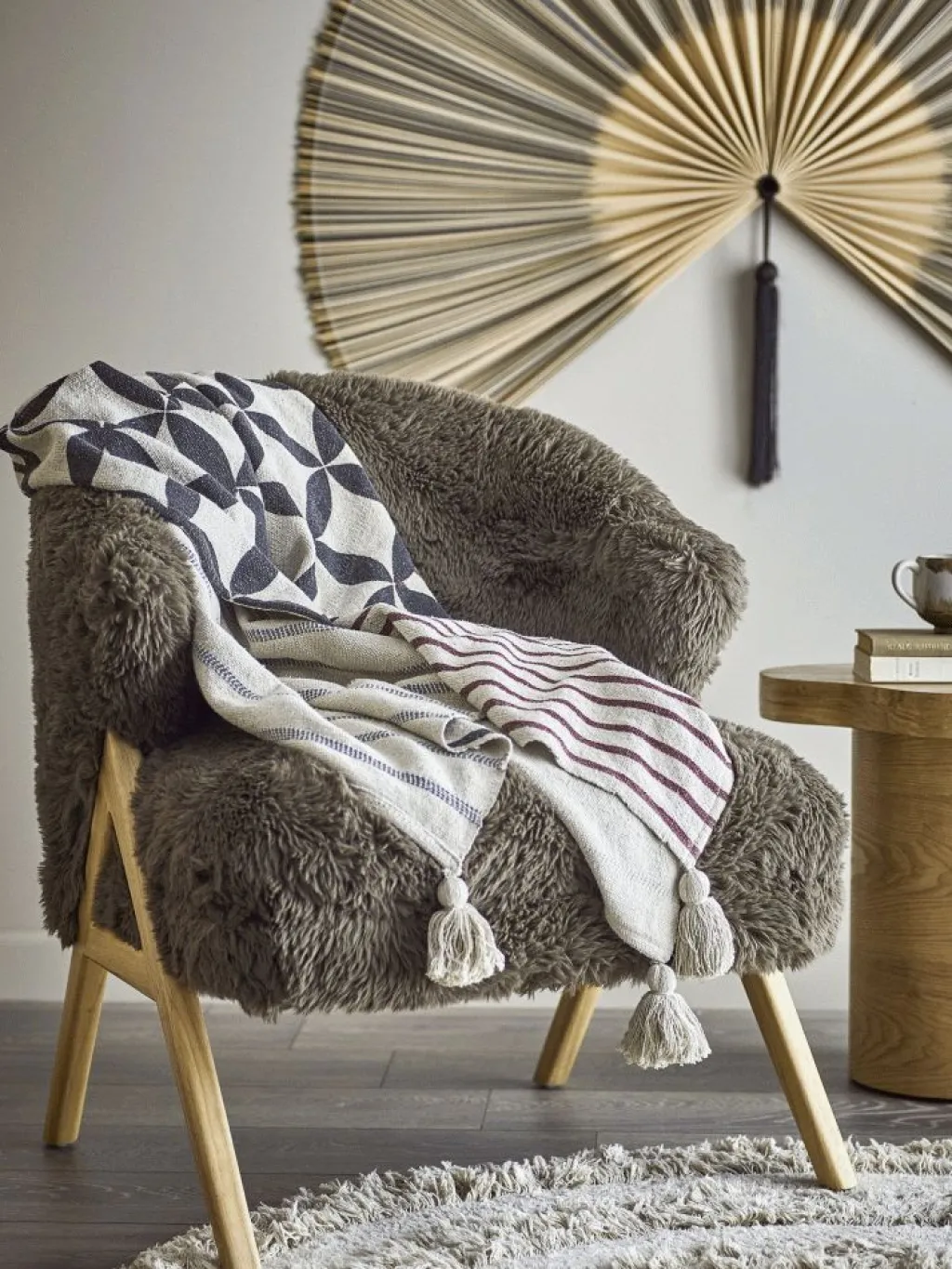 Bloomingville Plaider Og Tæpper > Forma Plaid 130x155 cm, Natur