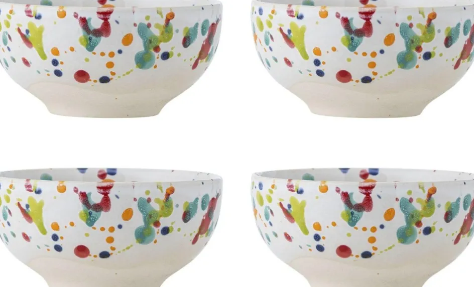 Clearance Bloomingville Freckles Skål 4 stk. Ø11,5 cm, Rød