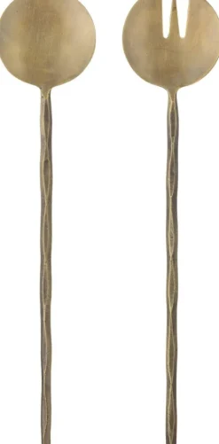 Discount Gaith Salatsæt 2 Dele 28 cm, Messing Serveringsbestik