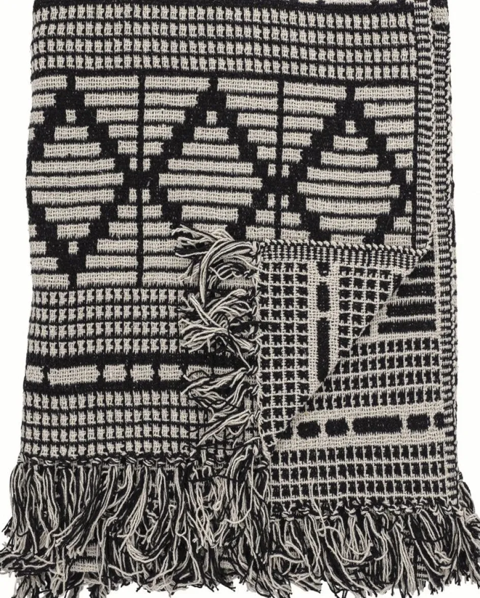 Hot Bloomingville Gutte Plaid 130x160 cm, Sort