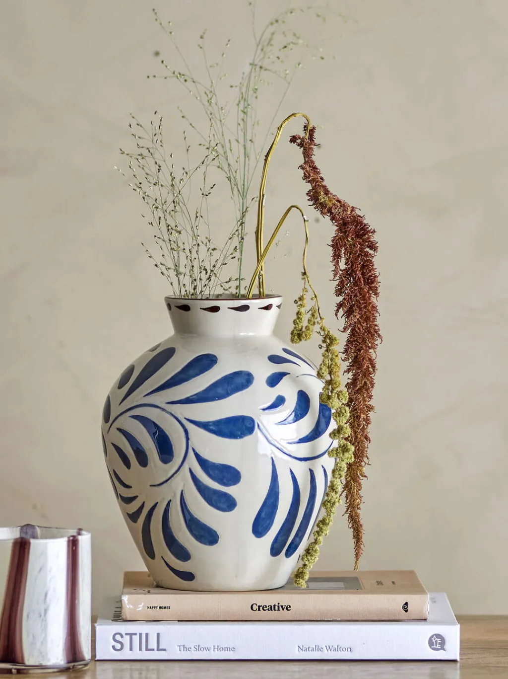 Bloomingville Stue|Vaser > Heikki Vase H24 cm, Blå