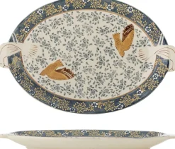 Outlet Bloomingville Hezha Serveringsbakke 25x34 cm, Blå