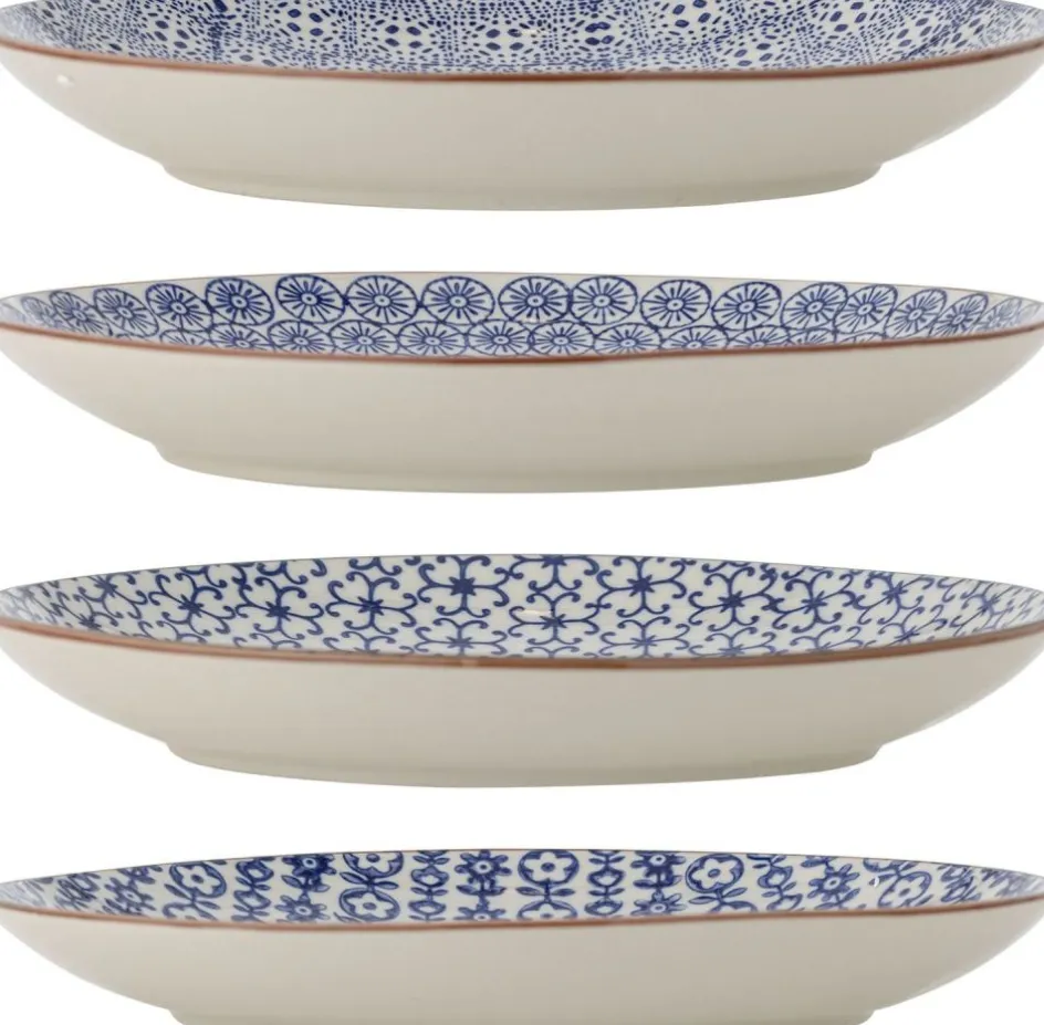 Bloomingville mini Bloomingville Karine Tallerken 4 stk. 25 cm, Blå