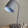 Sale Lemar Bordlampe H37 cm, Grå Lamper Til Kontoret|Lamper Til Soveværelset