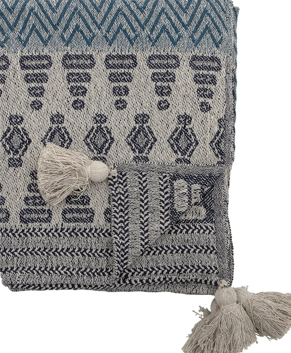 Discount Bloomingville Milas Plaid 130x160, Genanvendt Bomuld