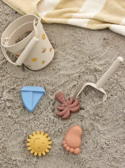Hot Agnes Strand- og Sandkasselegetøj 6 Dele, Natur Børn Vand- Og Badelegetøj