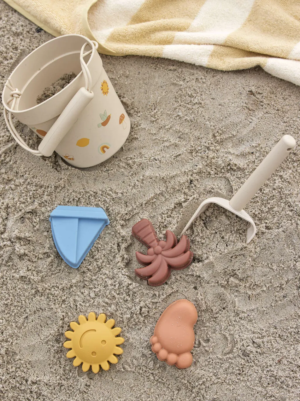 Hot Agnes Strand- og Sandkasselegetøj 6 Dele, Natur Børn Vand- Og Badelegetøj