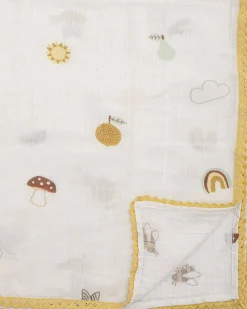 Babytæppe 100x80 cm, Hvid Børn Plaider Til Børneværelset|Plaider Til Børneværelset