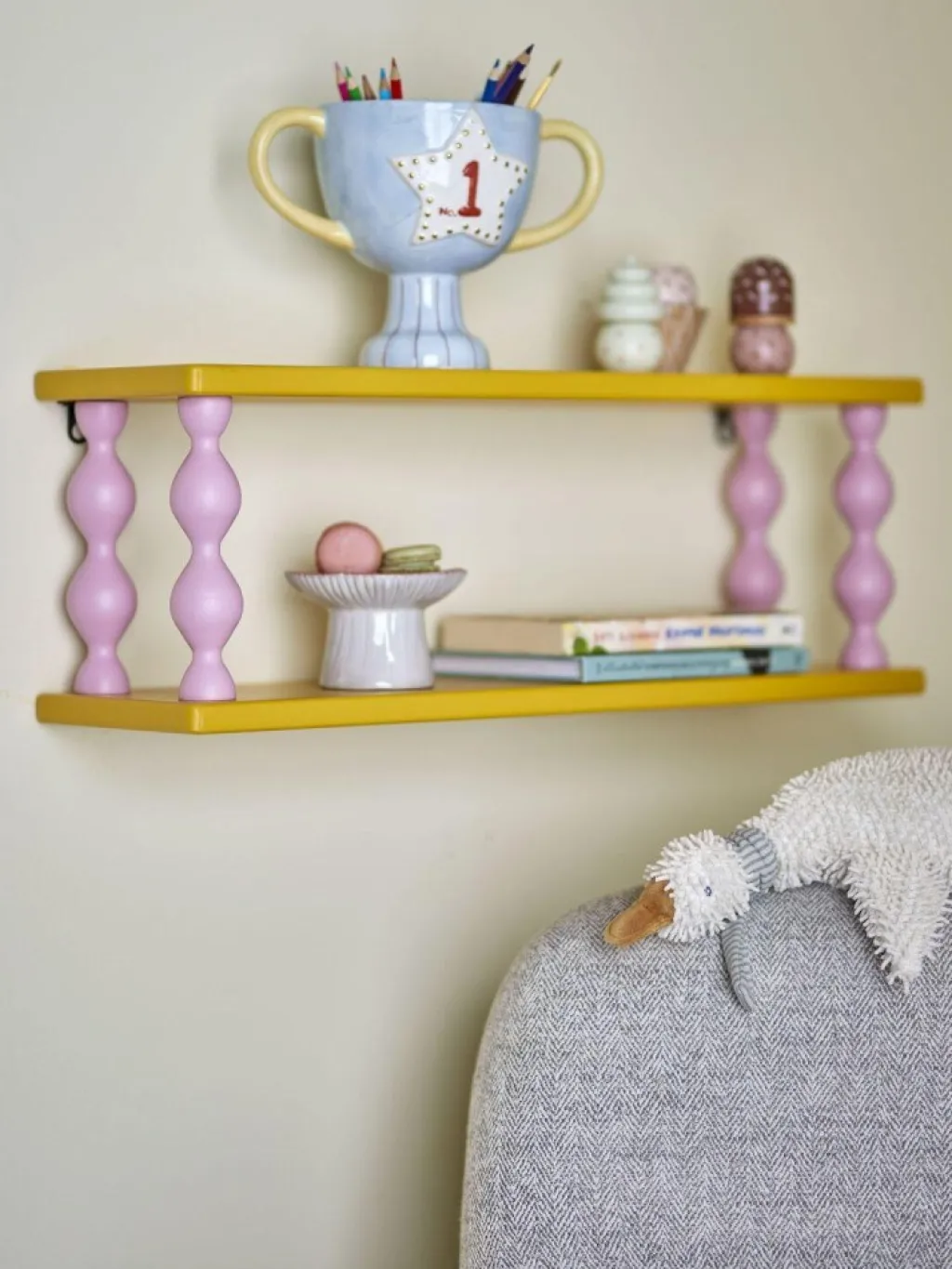 Børn Bloomingville mini Møbler Til Børneværelset|Børnemøbler > Bibiola Hylde 60 cm, Gul