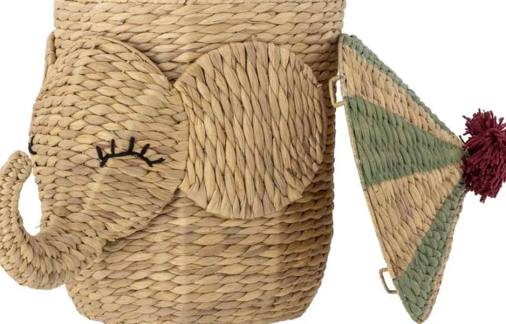 New Bobo Kurv m. Låg H50 cm, Vandhyacint Børn Opbevaring Til Børneværelset|Børneværelse