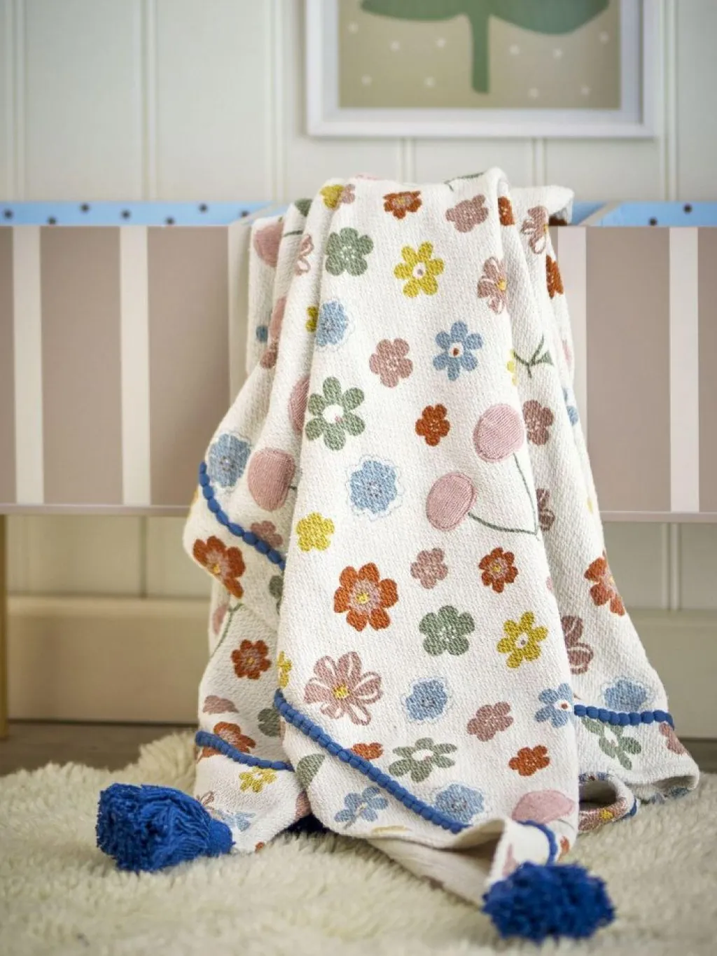 Børn Bloomingville mini Plaider Til Børneværelset|Plaider Til Børneværelset > Cherry Plaid 130x160 cm, Rosa
