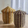 Clearance Creative Collection Bloomingville Mini Cikkeline Kurv m. Låg 2 stk, Multi