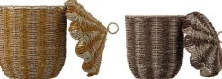 Clearance Creative Collection Bloomingville Mini Cikkeline Kurv m. Låg 2 stk, Multi