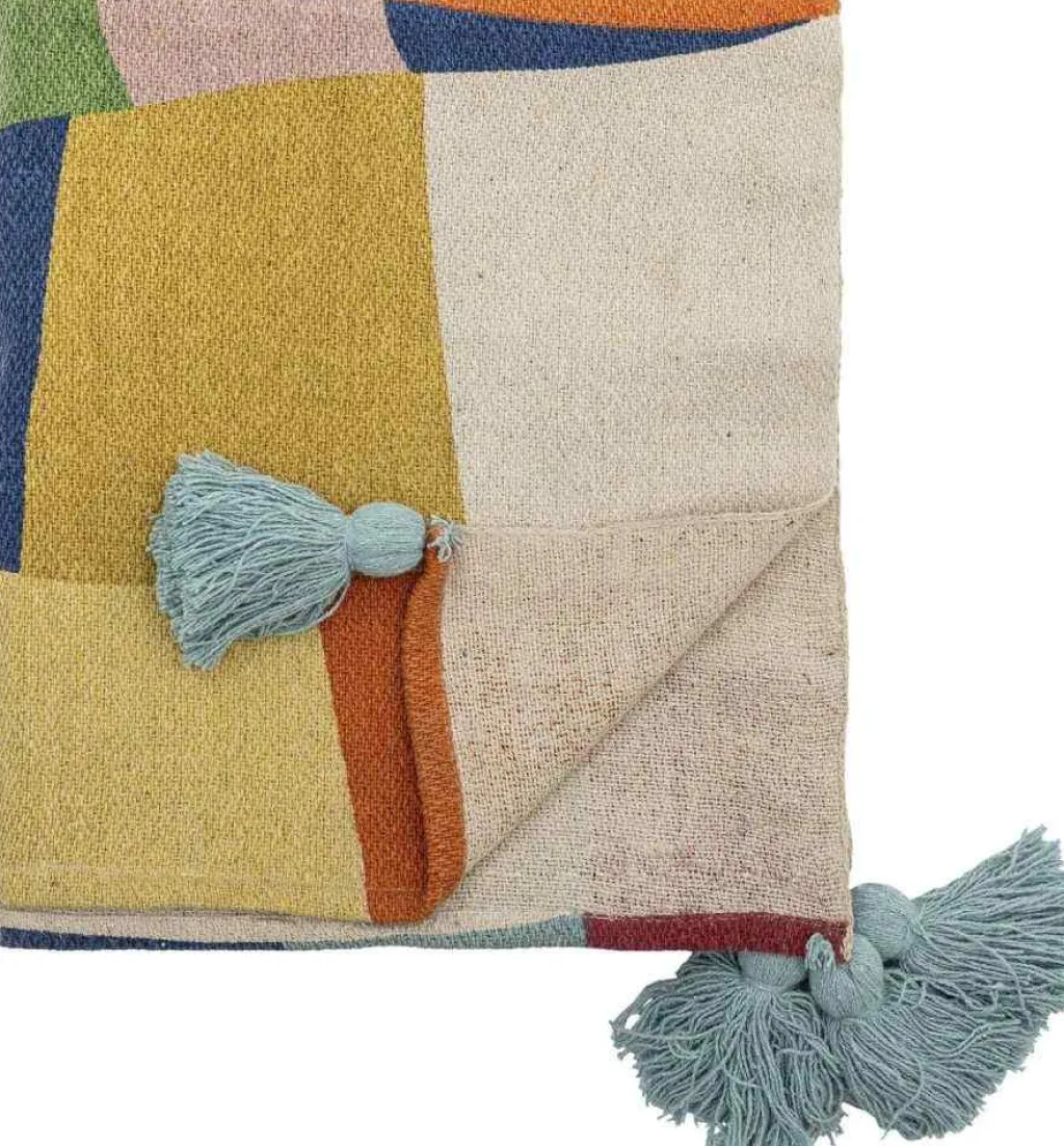 Børn Bloomingville mini Plaider Til Børneværelset|Plaider Til Børneværelset > Colorine Plaid 130x160 cm, Blå