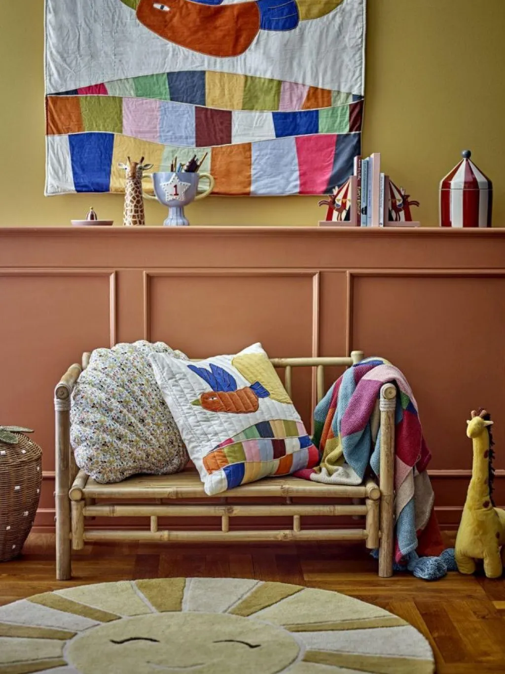 Børn Bloomingville mini Plaider Til Børneværelset|Plaider Til Børneværelset > Colorine Plaid 130x160 cm, Blå