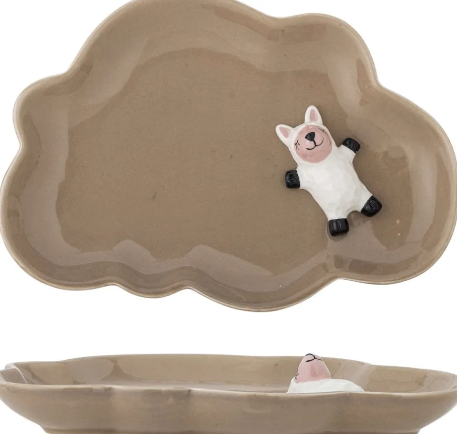 Outlet Bloomingville mini Dolly Tallerken 20 cm, Brun