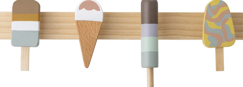 Børn Bloomingville mini Knager Til Børneværelset|Møbler Til Børneværelset > Knagerække 38 cm, Multifarvet