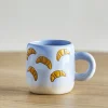 Børn Bloomingville mini Børneglas Og Kopper|Børneglas Og Kopper > Millie Kop m. Hank 11 cl, Natur/Blå
