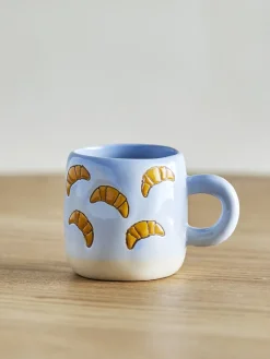 Børn Bloomingville mini Børneglas Og Kopper|Børneglas Og Kopper > Millie Kop m. Hank 11 cl, Natur/Blå