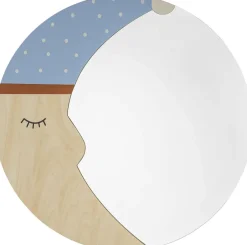 New Moony Vægspejl Ø40 cm, Krydsfiner Børn Entre|Børneværelse
