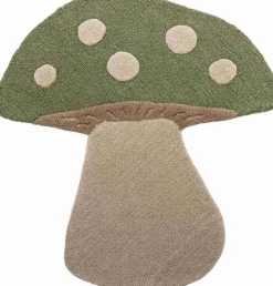 Clearance Bloomingville Mini Mushroom Tæppe 85x90 cm, Grøn