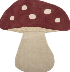 Bloomingville mini Entre|Tæpper Og Måtter > Mushroom Tæppe 85x90 cm, Rød