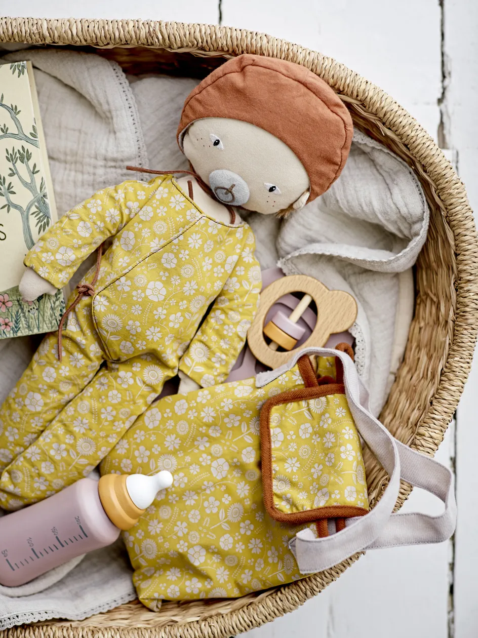 Outlet Bloomingville mini Nalle Babydukke 6 Dele 38 cm, Brun