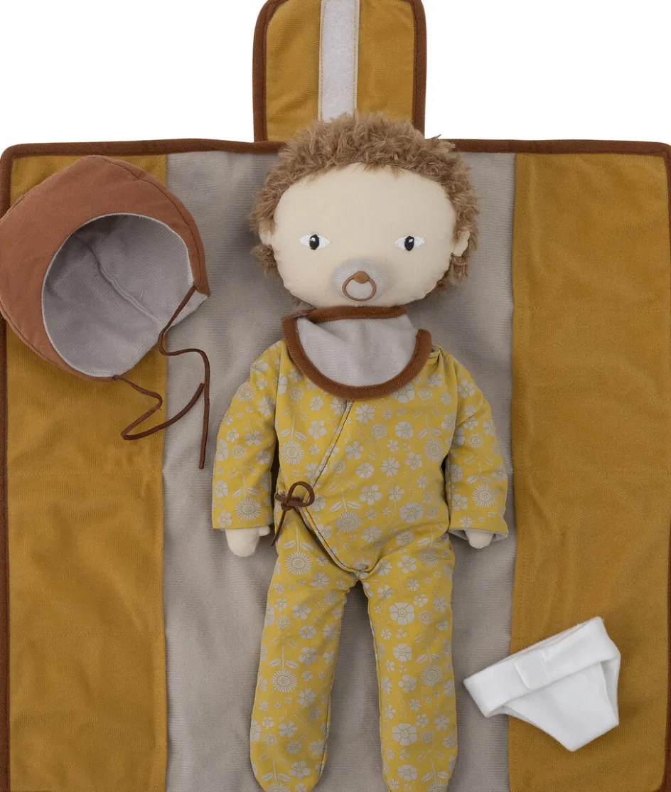 Outlet Bloomingville mini Nalle Babydukke 6 Dele 38 cm, Brun