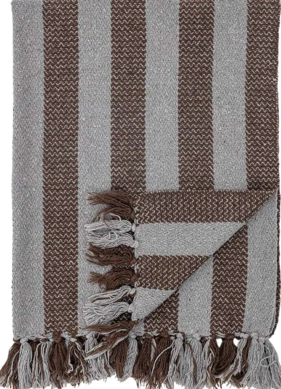 Bloomingville mini Nann Plaid 80x100 cm, Brun