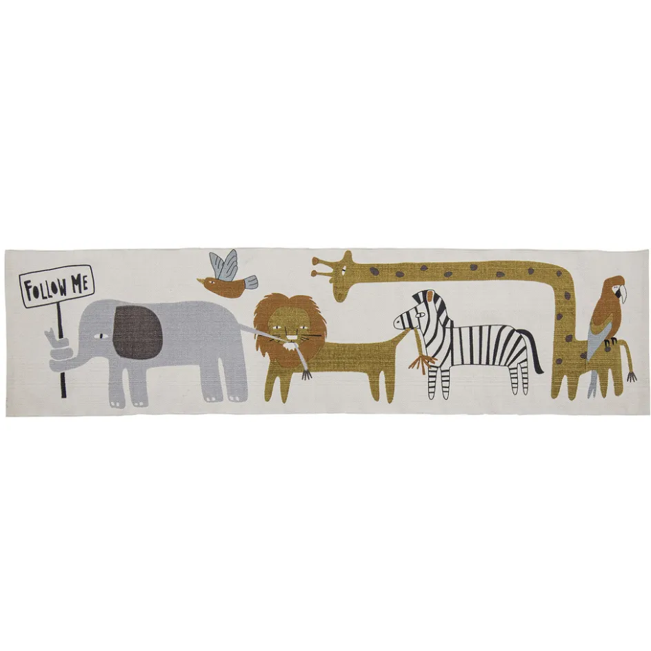 Discount Bloomingville mini Neah Tæppe 50x200 cm, Hvid