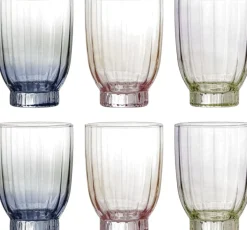 Bloomingville Vandglas > Nicoline Drikkeglas 6 stk. 33 cl, Multi